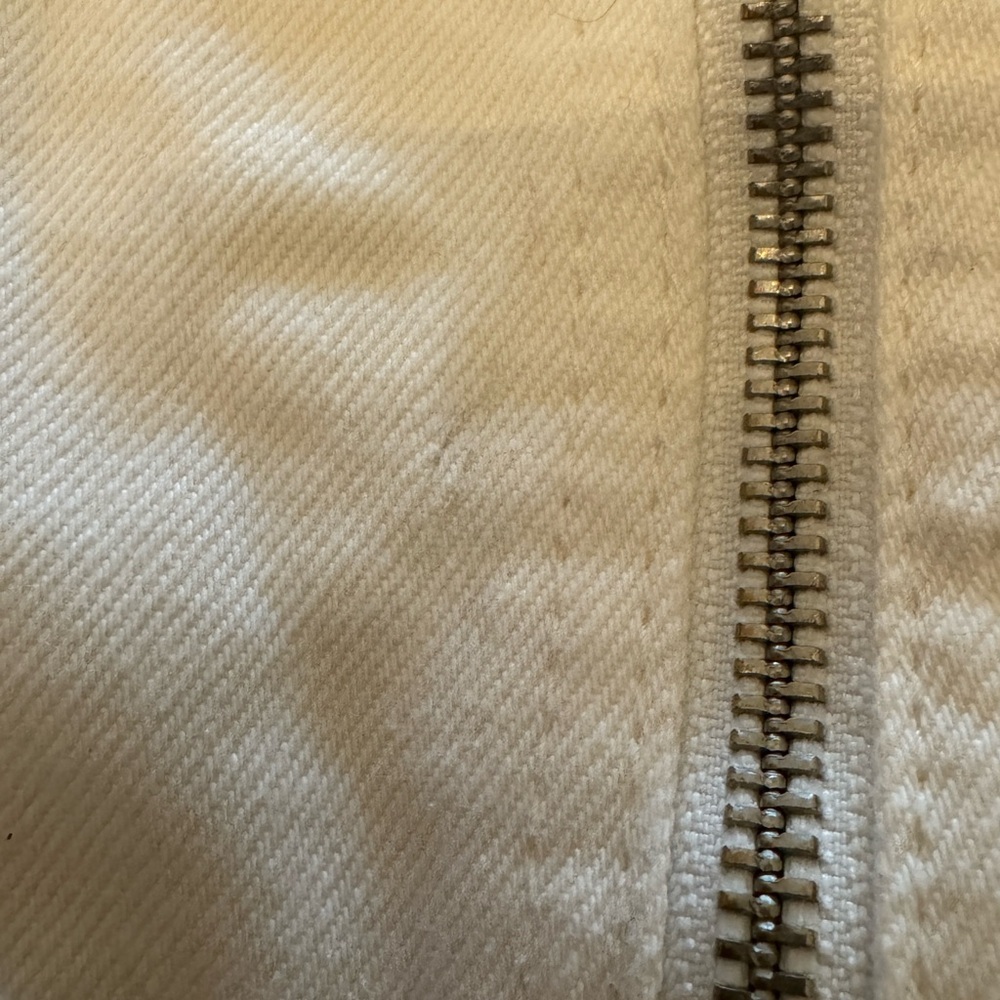 FREE PEOPLE | We the Free white denim jean skirt | Sz 30 Zip it up Mini - Picture 5 of 5